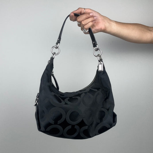 Coach Madison Black Canvas 2way Shoulder Bag