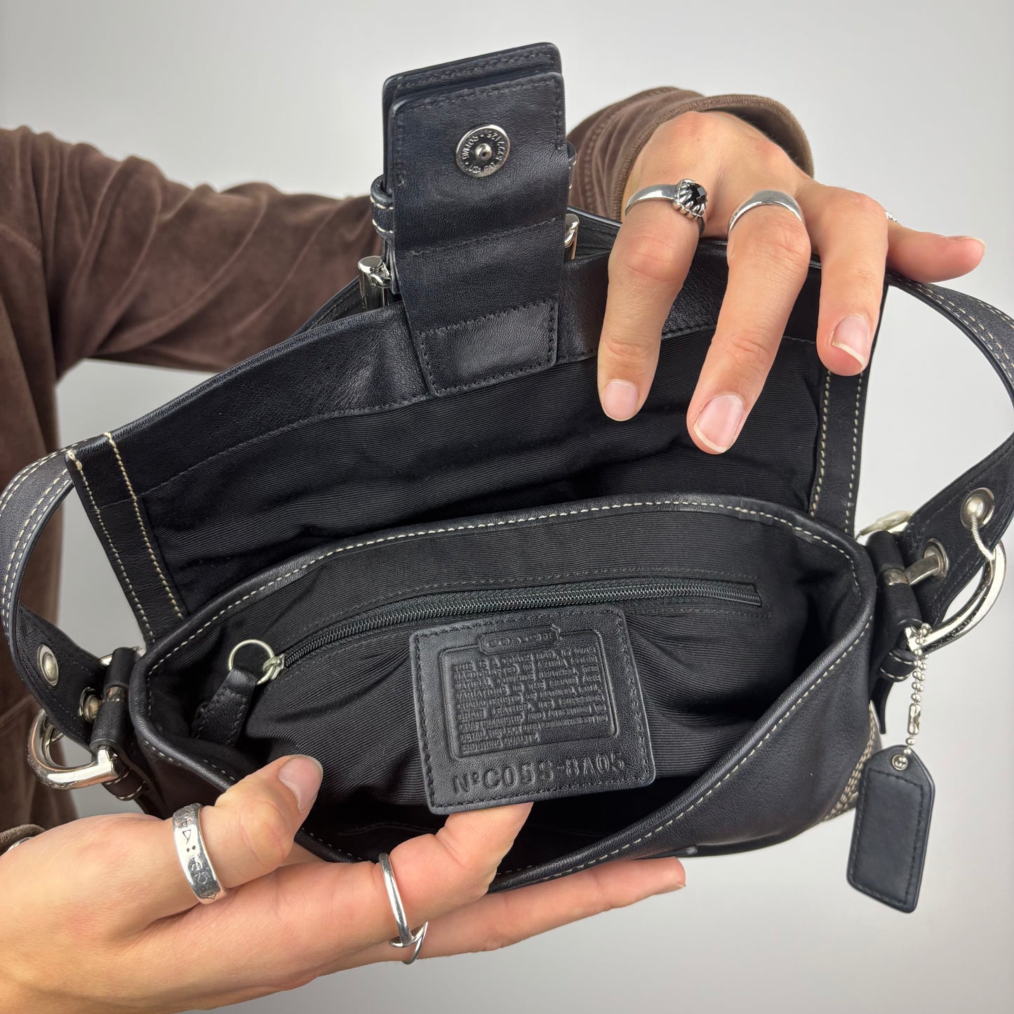 Coach Baguette Soho Bag in Black Leather