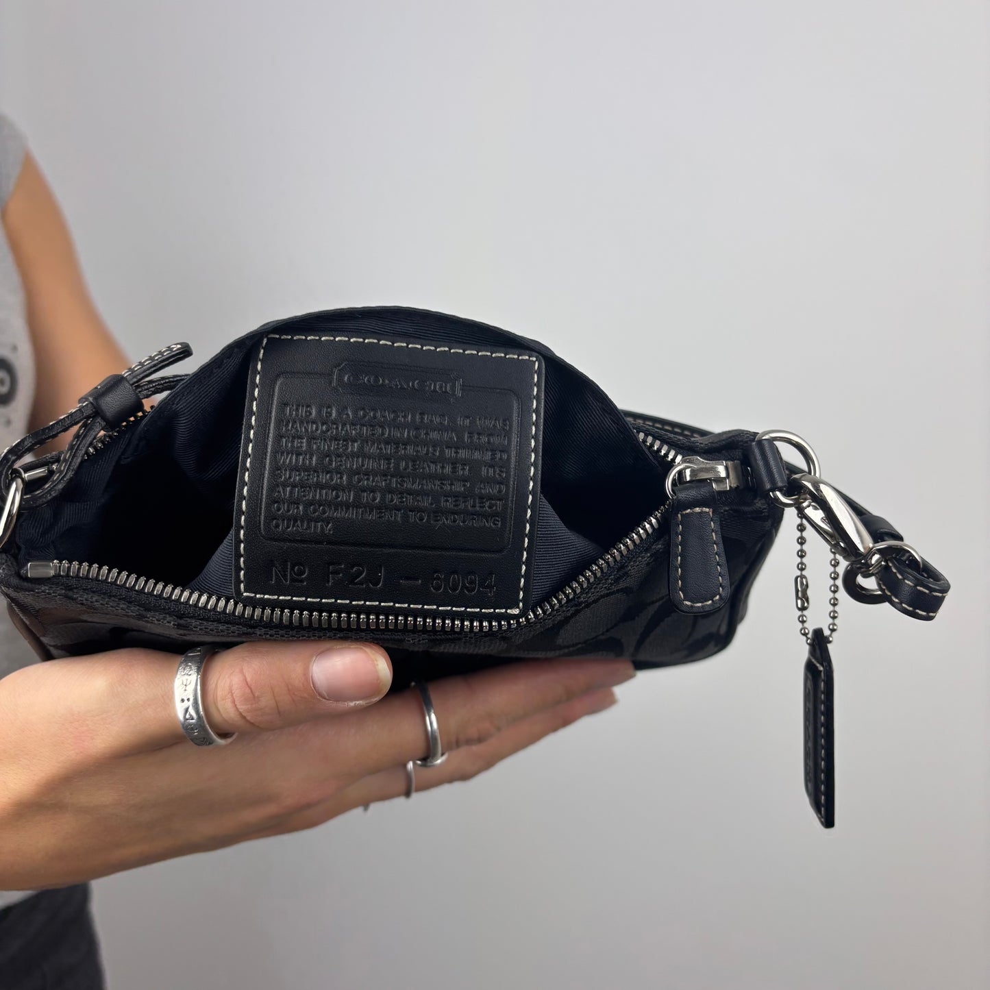 Coach Signature Black Demi Bag
