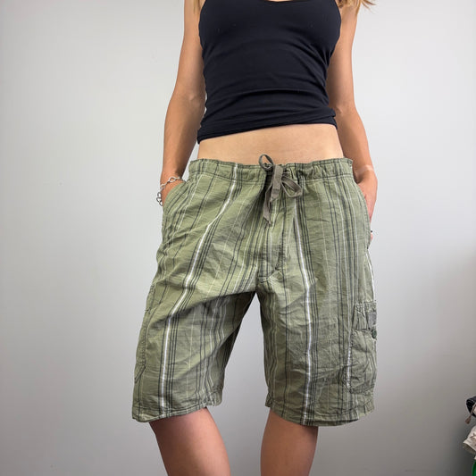Green Plaid Baggy Shorts