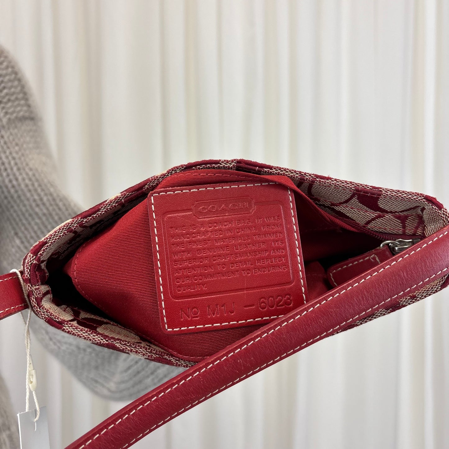Coach Signature Red Demi Shoulder Bag