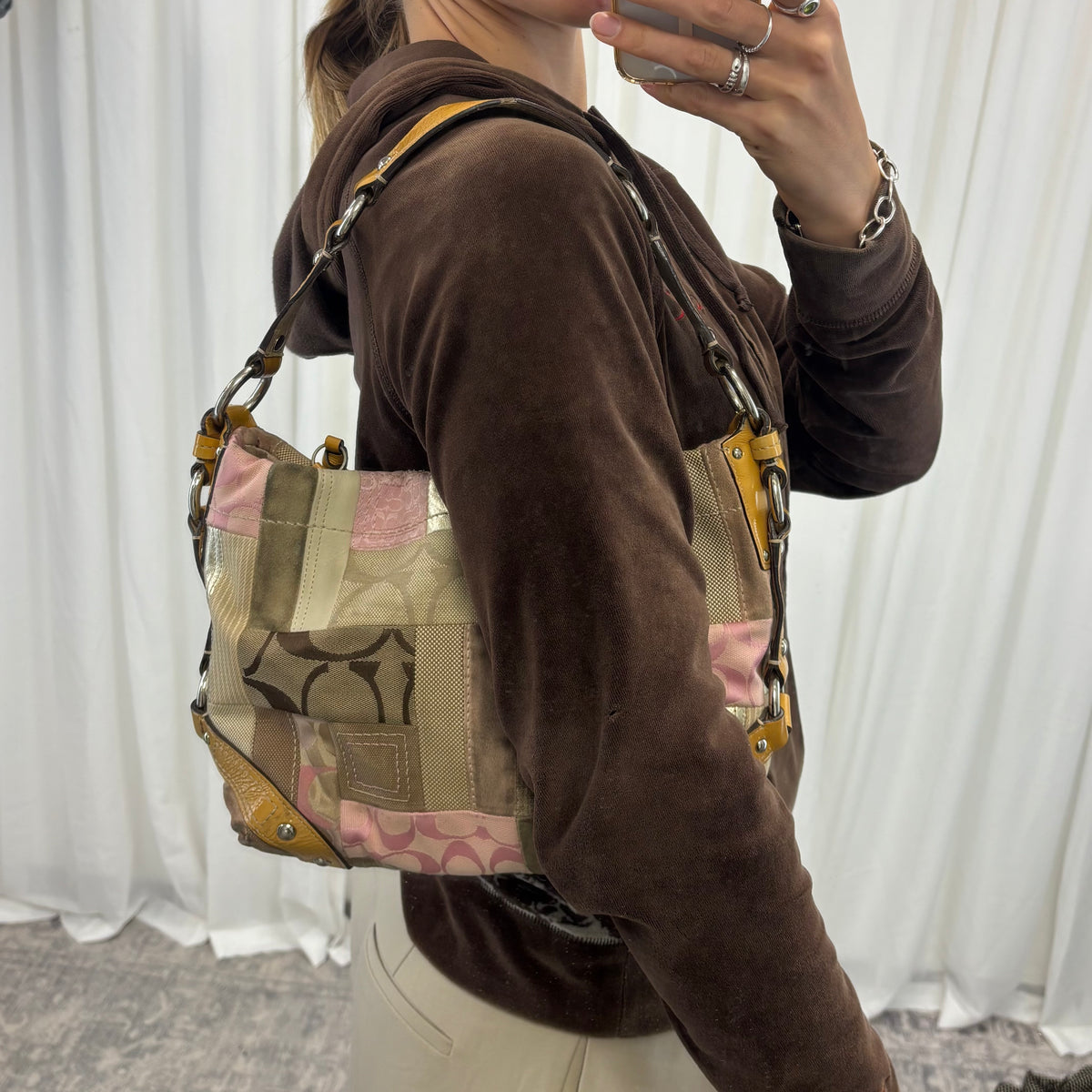 Coach Medium Patchwork Carly Tote Bag