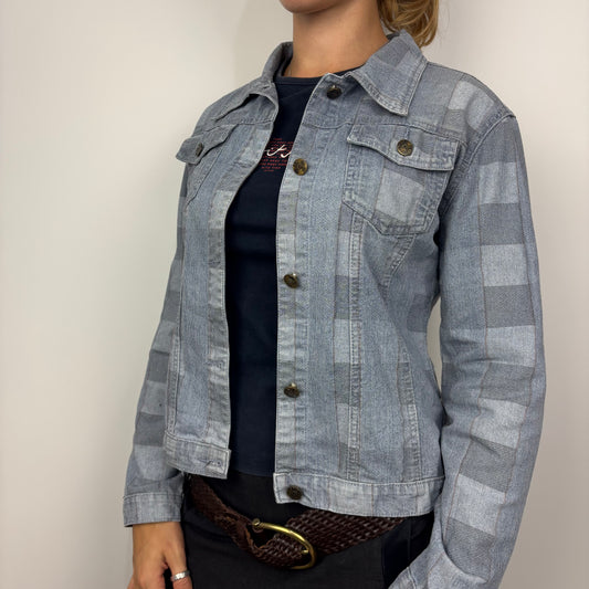Checkered Denim Jacket