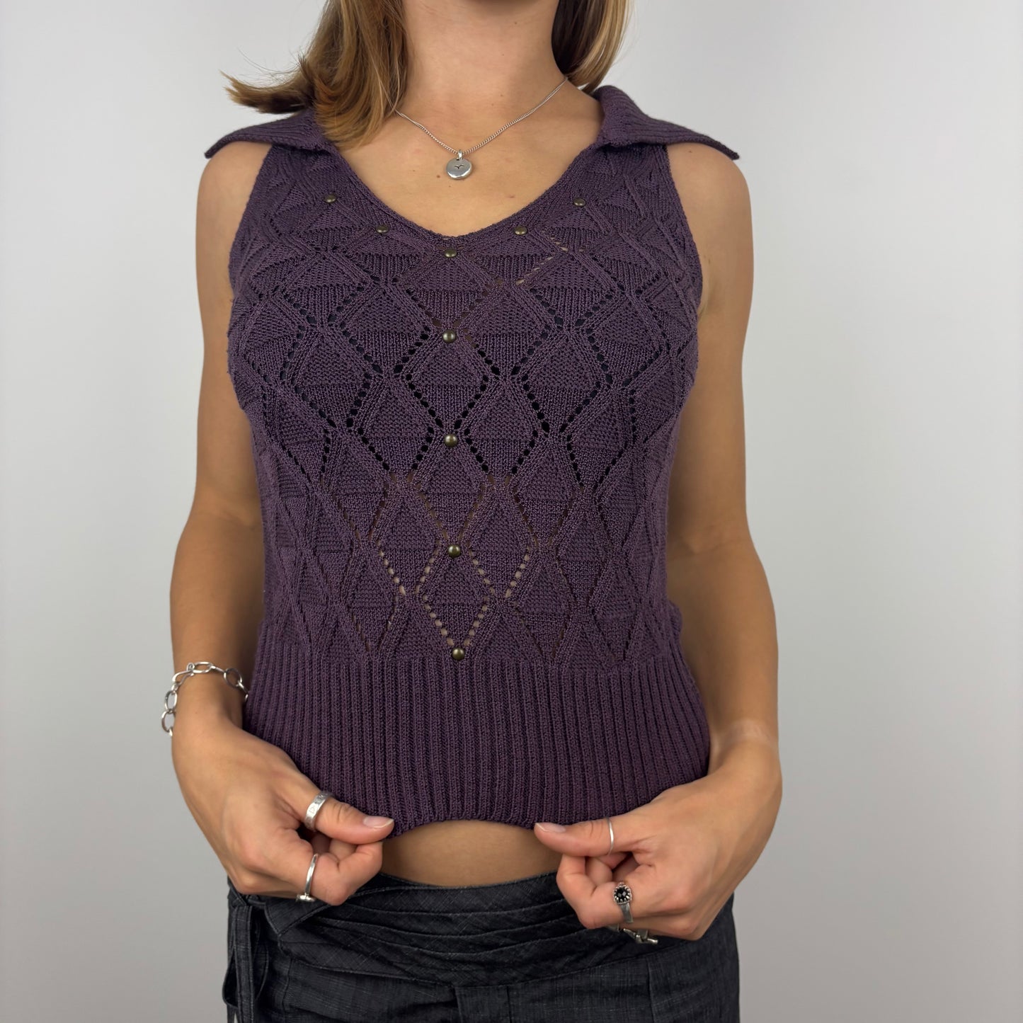 Euro Purple Knit Vest