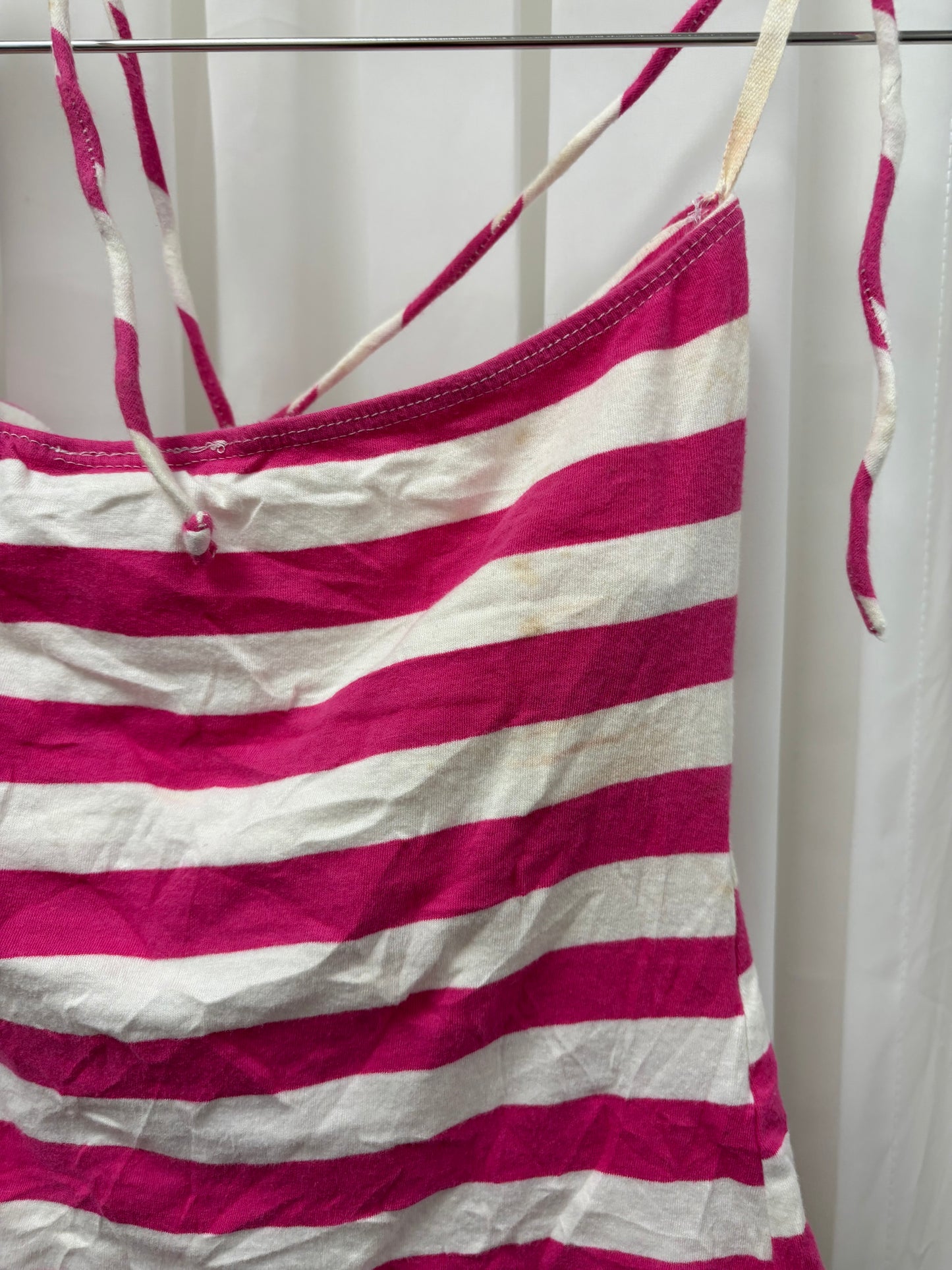 Pink and White Striped Tank