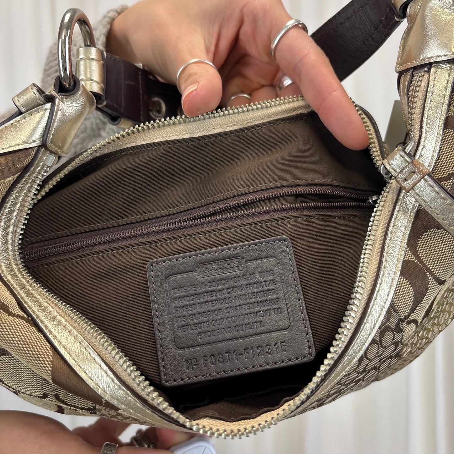 Coach Patchwork Crescent Hobo Bag
