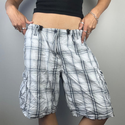 Baggy Lee Plaid Blue and White Shorts