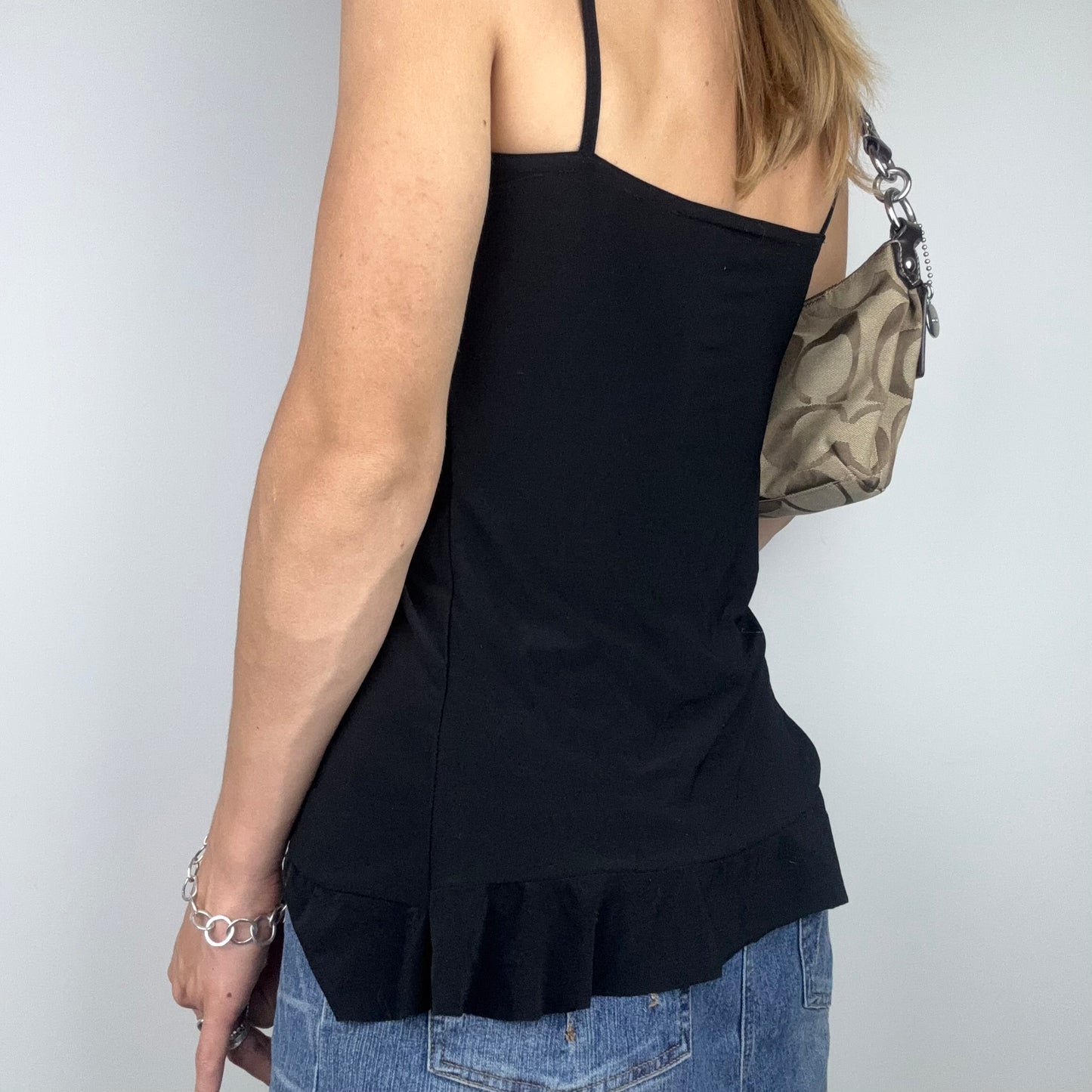 Black 2000s Twist Cami Top