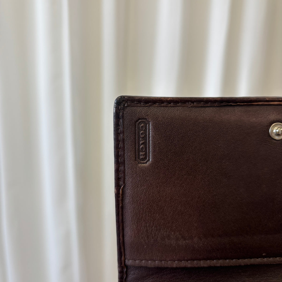 Coach Signature Brown Bifold Wallet
