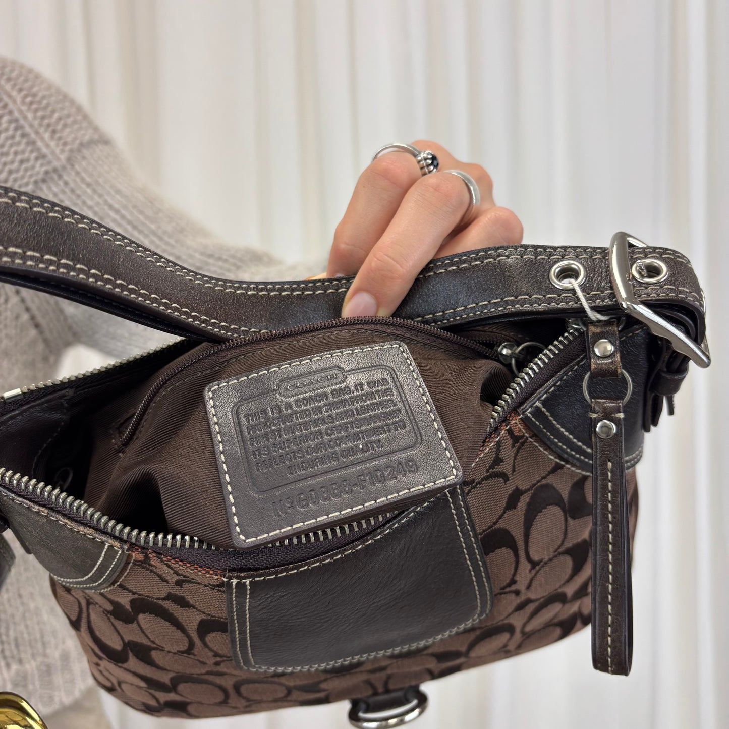 Coach Signature Hamptons Shoulder/Crossbody Bag