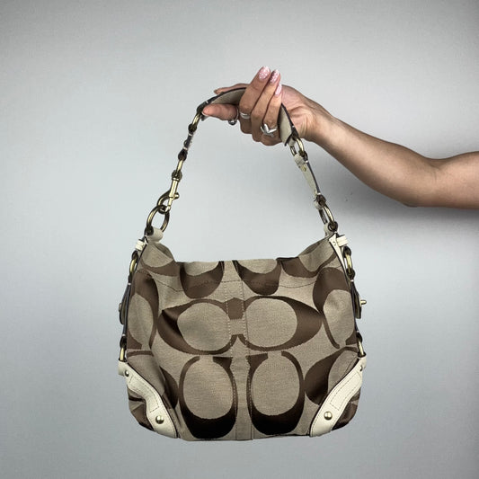 Coach Signature Medium Carly Hobo Bag in White