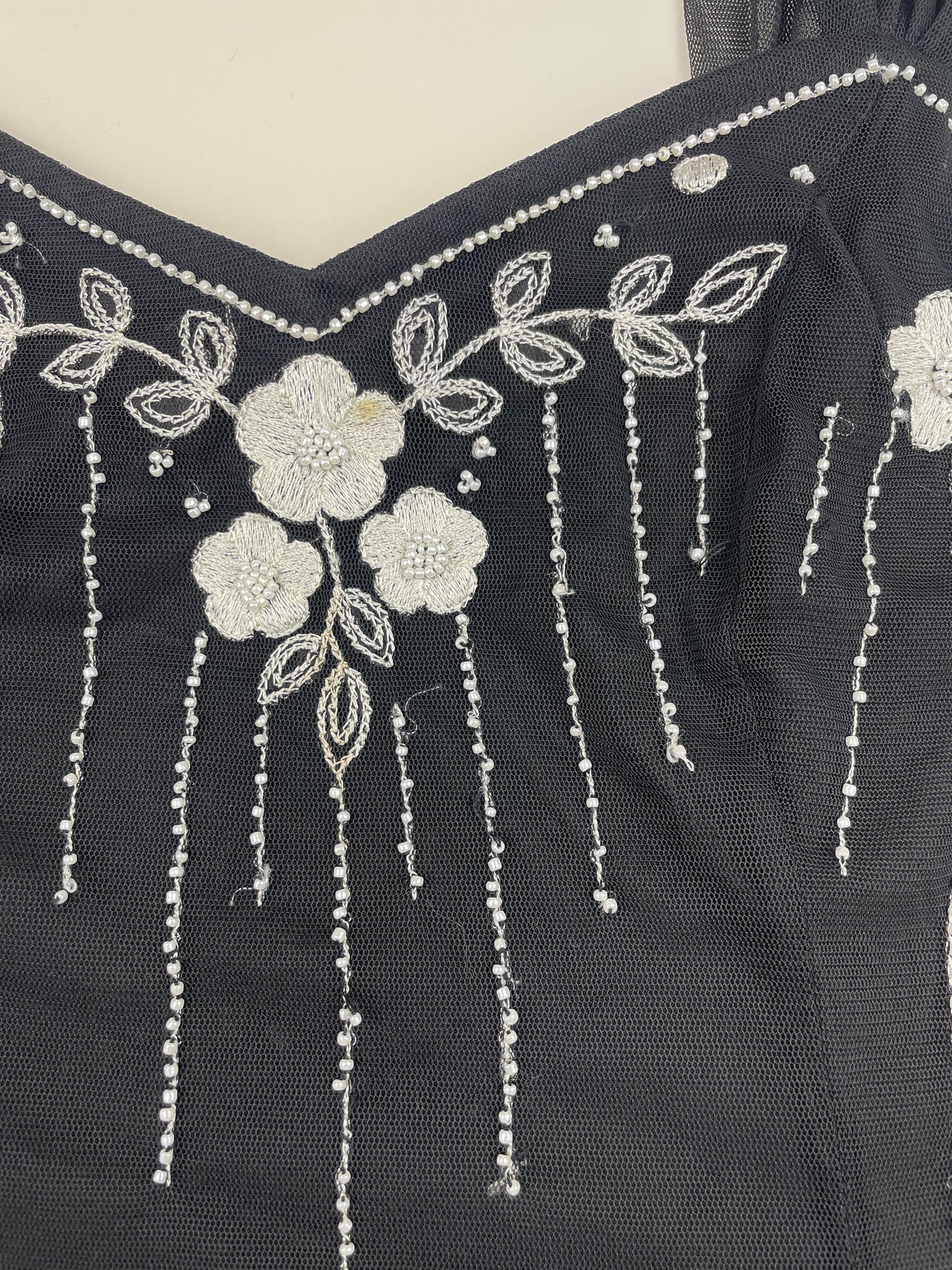 Beaded Black Cami