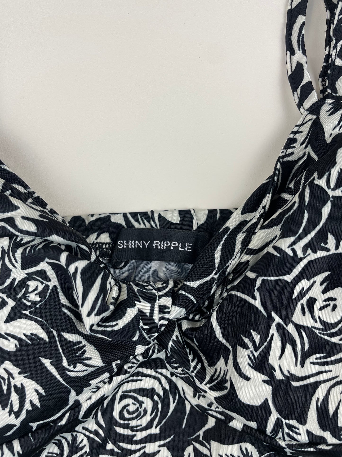 Rose Black and White Cami