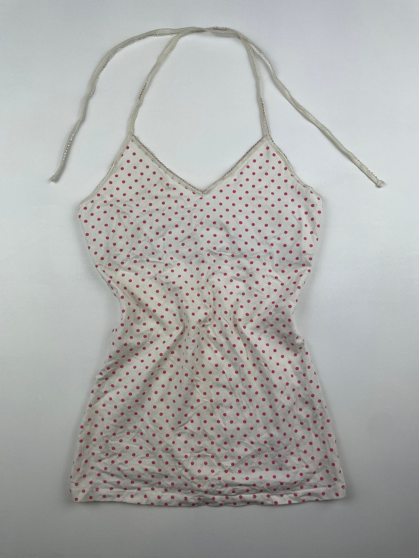 Pink Polkadot Halter Top