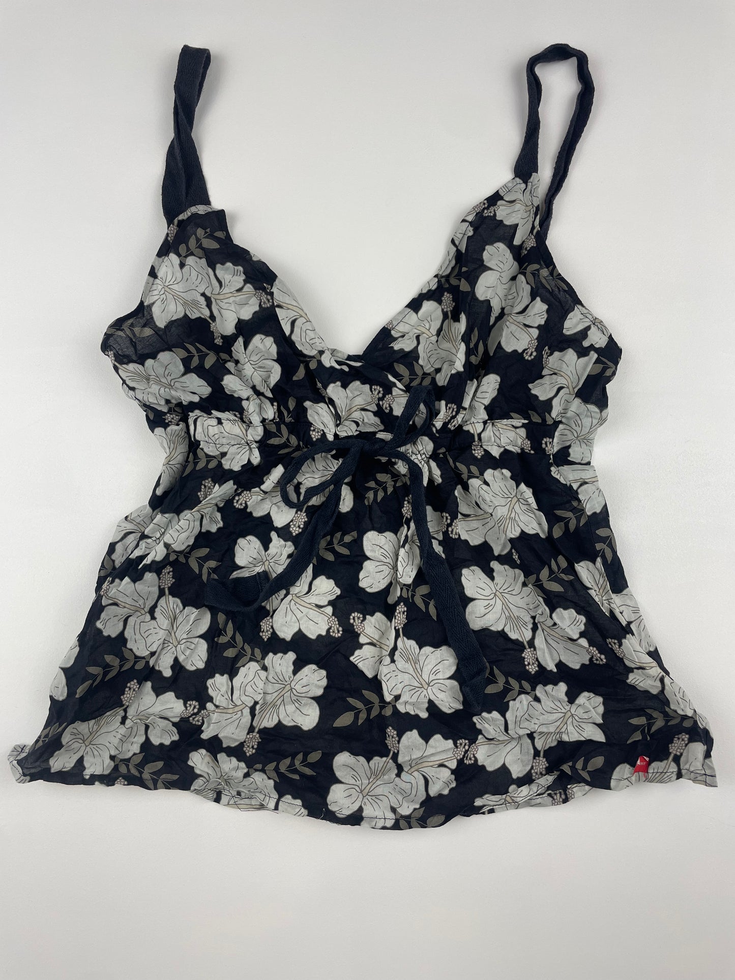 Flowery Tie Cami Top