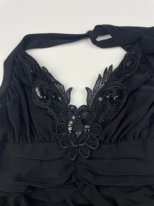 Y2K Asymmetric Halter Top