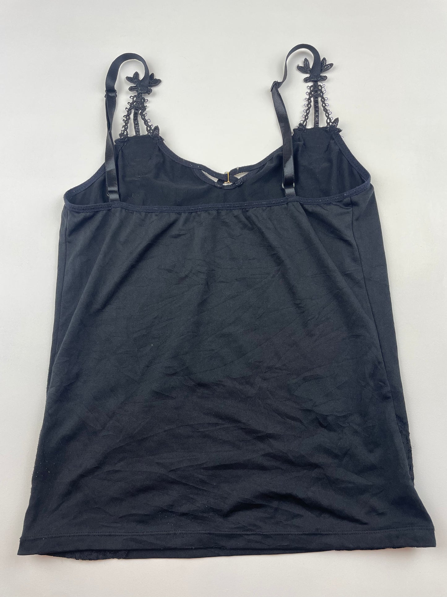 Black Cami with Flower Details