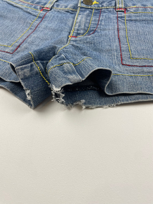 Contrast Stitch Mini Shorts