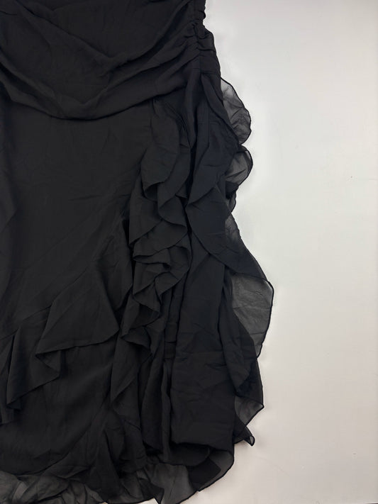 Y2K Strapless Layered Midi Dress