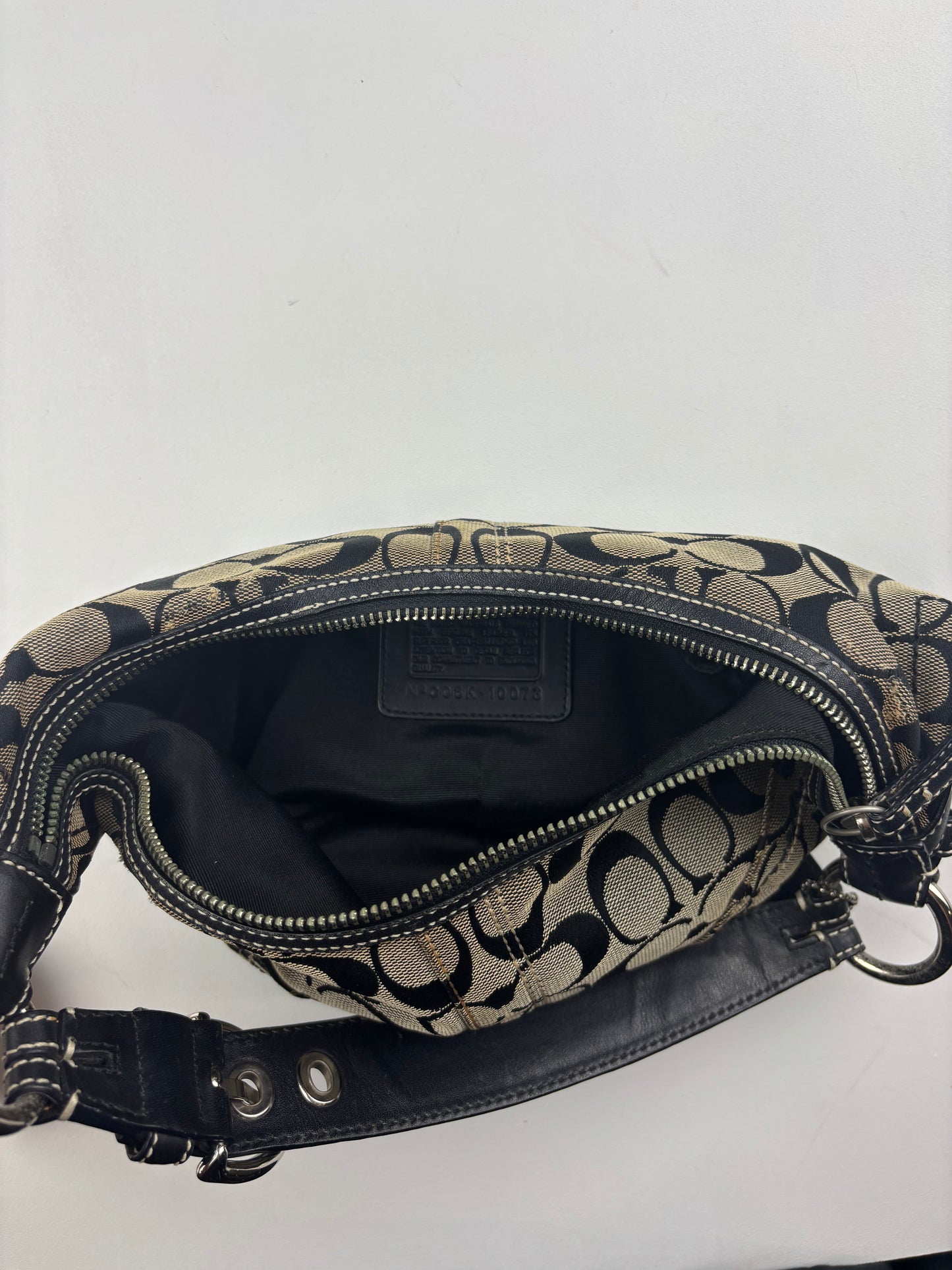 Coach Signature Half Moon Hobo Bag Mini