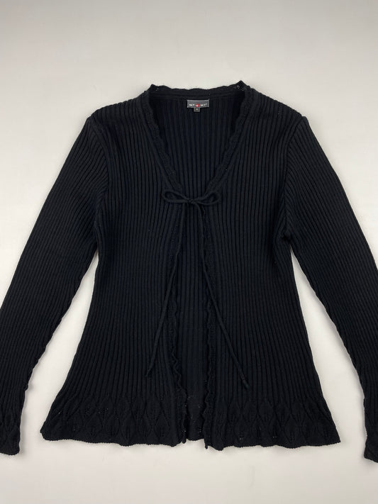 2000s Ribbed Flared Cardigan