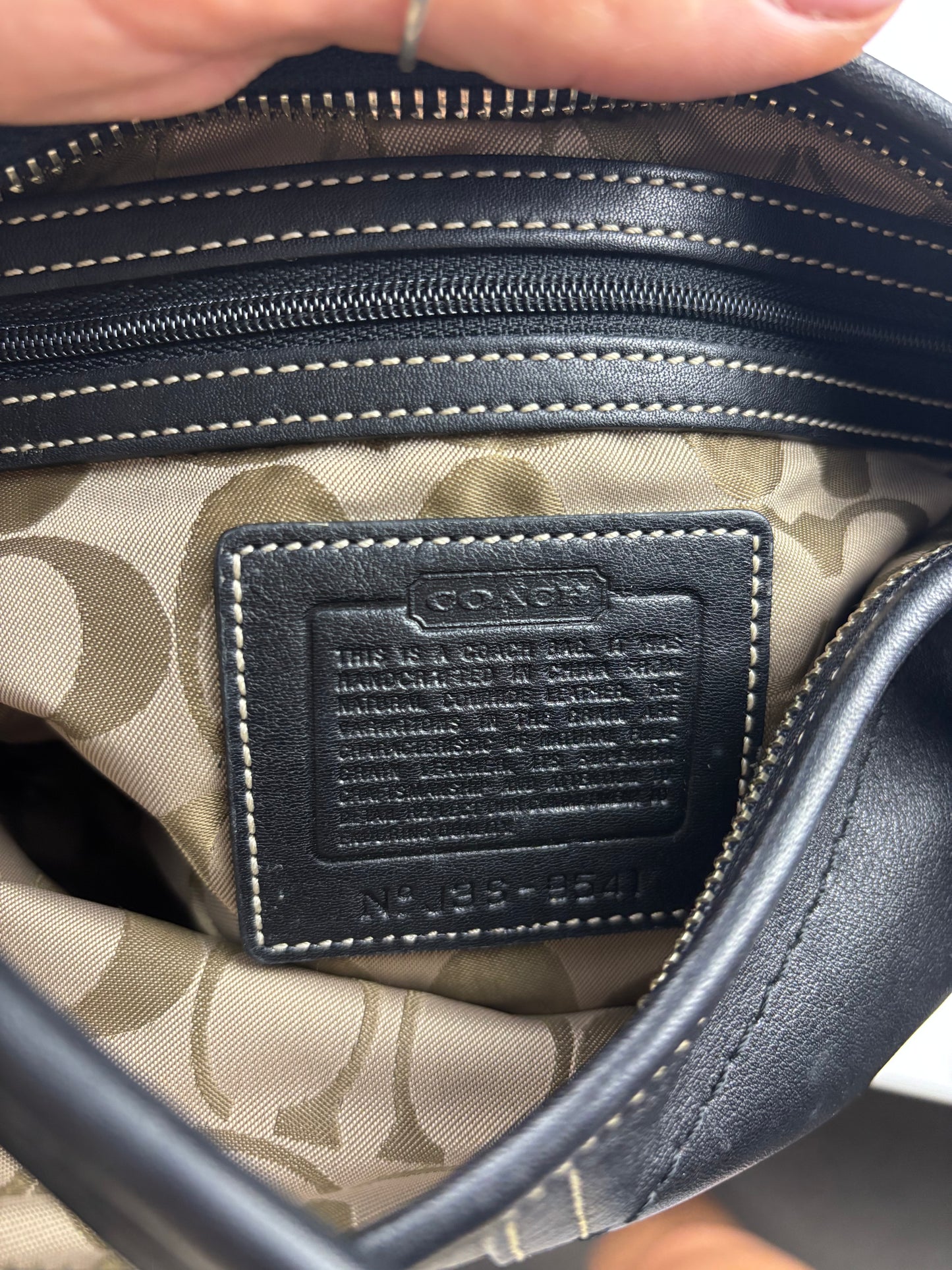 Coach Leather Mini Black Hobo Bag