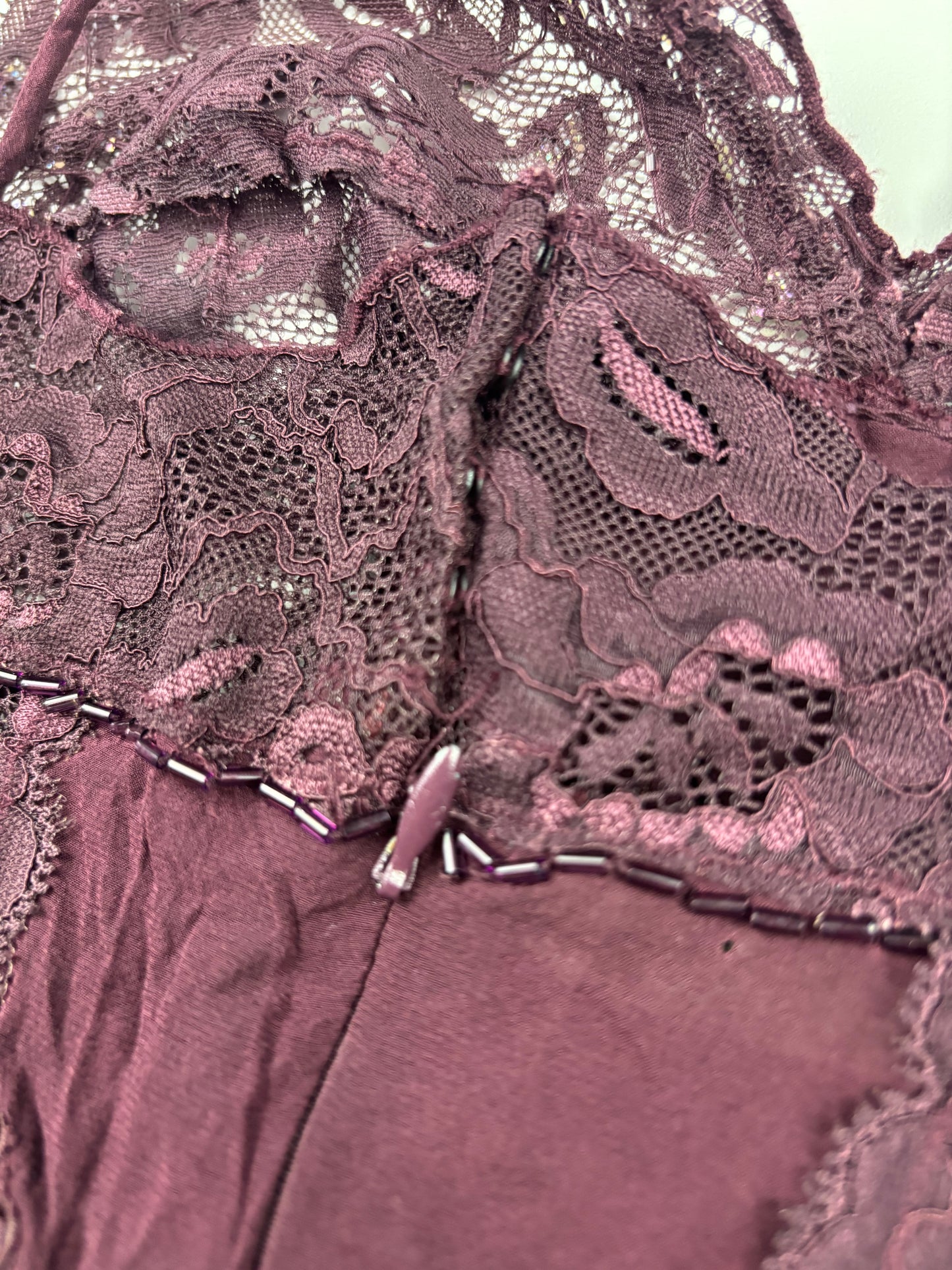 Y2K Pinko Burgundy Sequin Cami