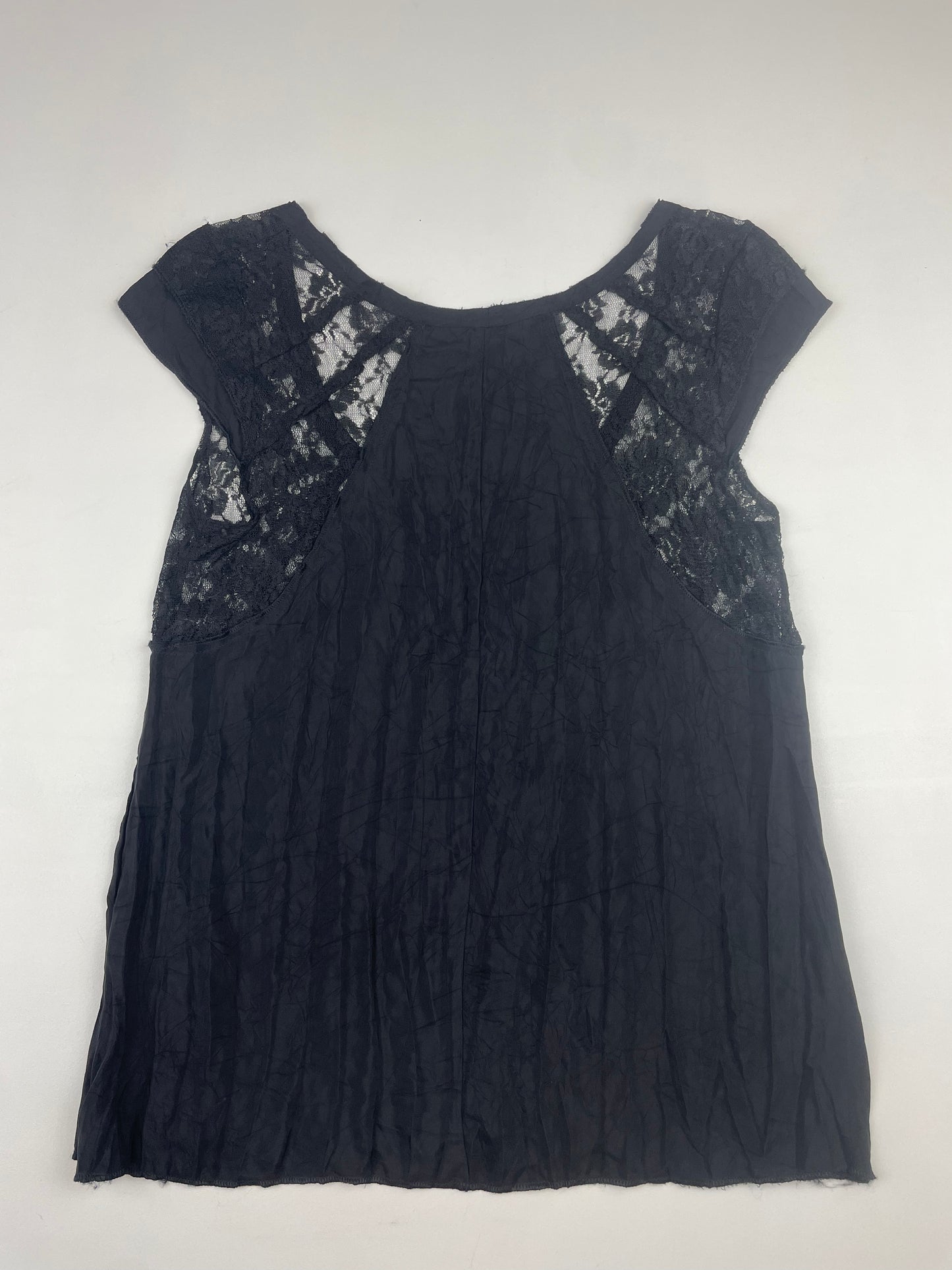 Black Lace and Satin Baby Tee
