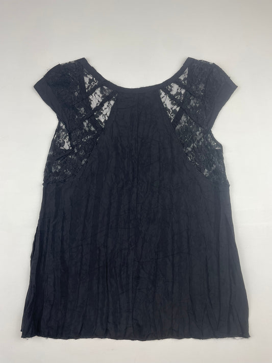 Black Lace and Satin Baby Tee
