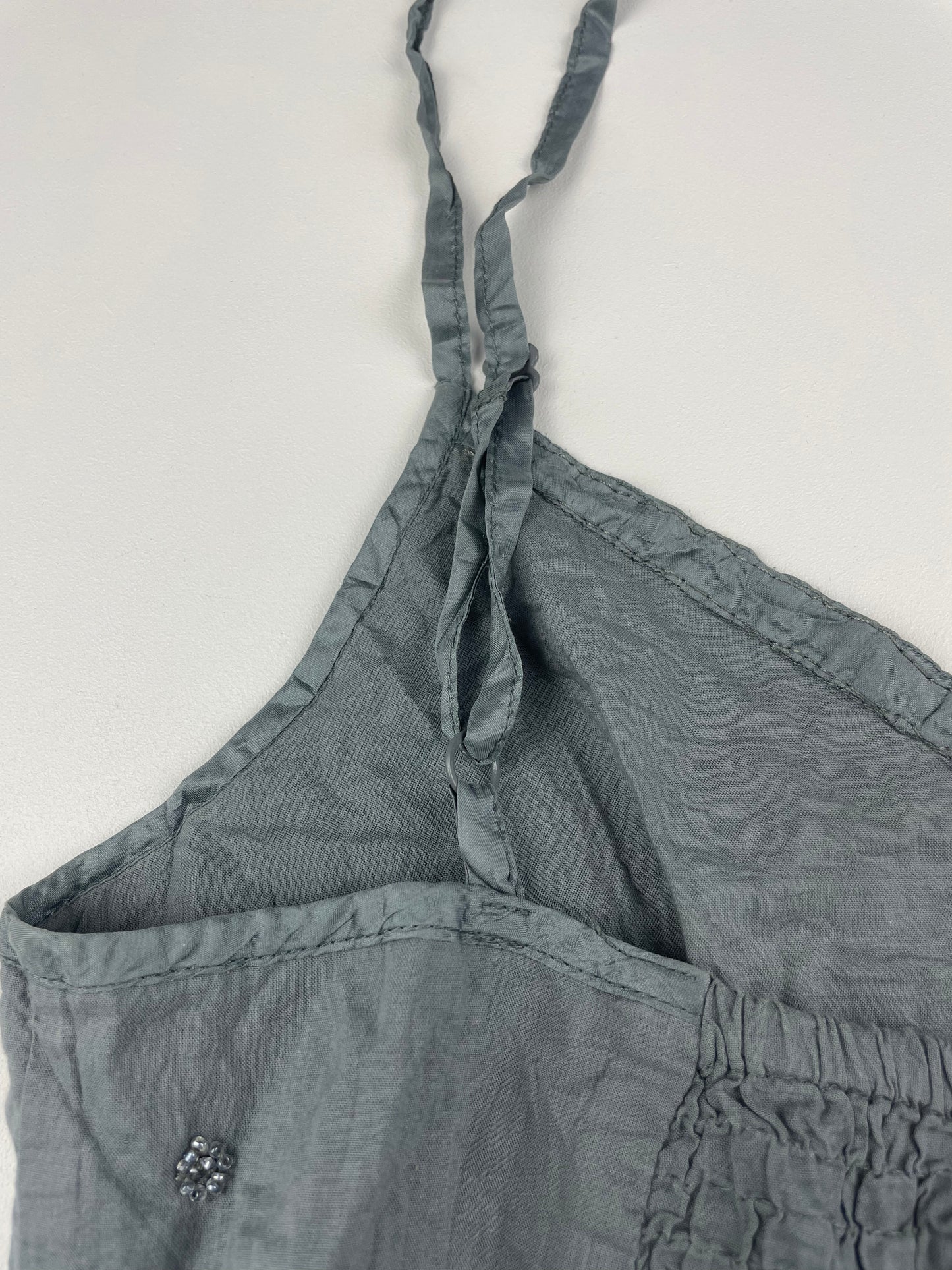 Beaded 2000s Grey Cami