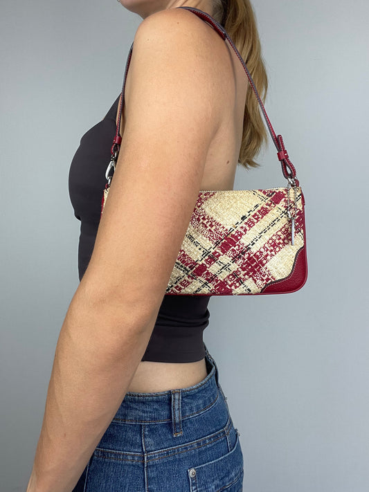 *RARE* Coach Faylyn Tweed Plaid Shoulder Bag