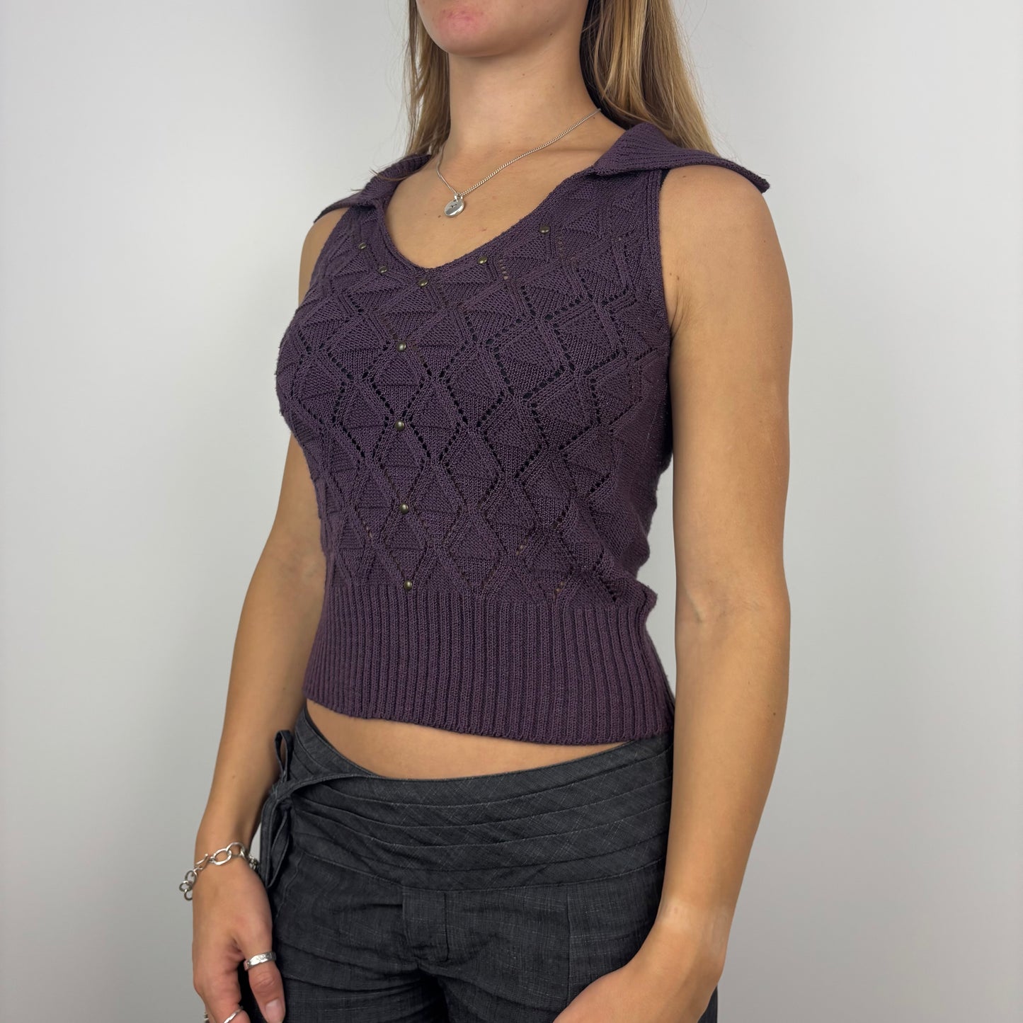 Euro Purple Knit Vest