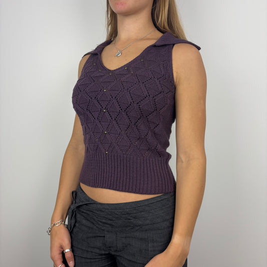 Euro Purple Knit Vest