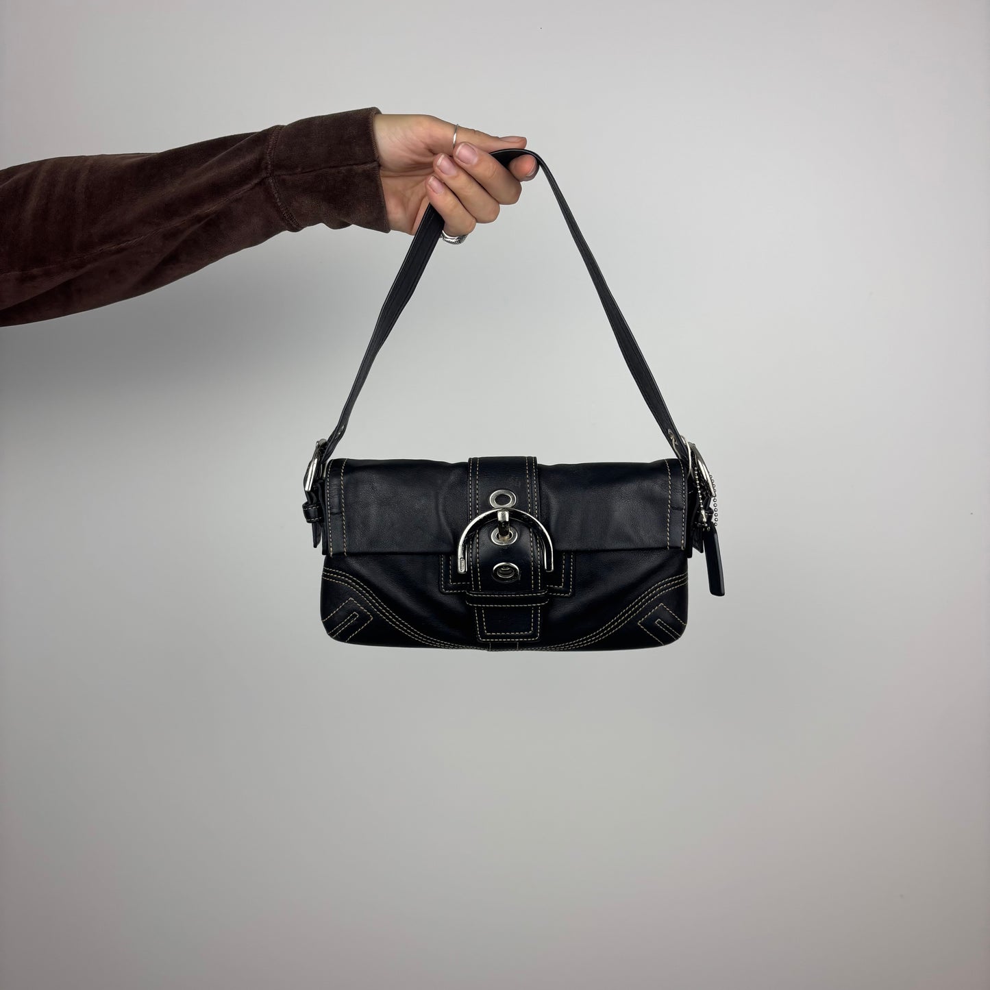 Coach Baguette Soho Bag in Black Leather