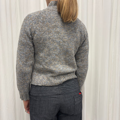Multicoloured Knit Two-Way Zip