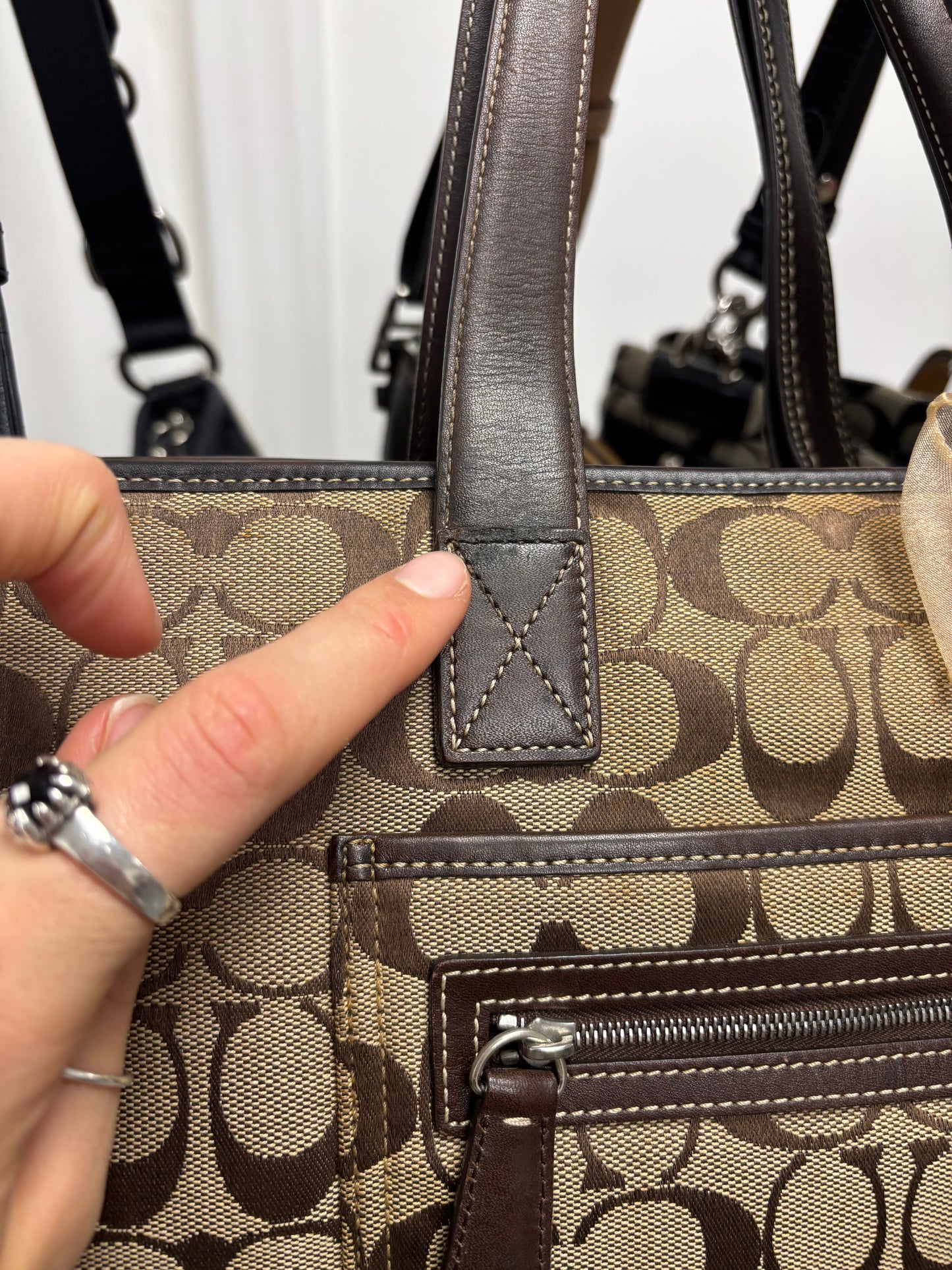 Coach Signature Mini Zip Tote Bag