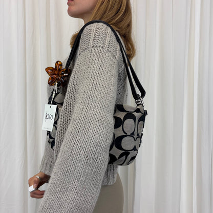 Coach Signature East West 2-Way Bag Grey/Black