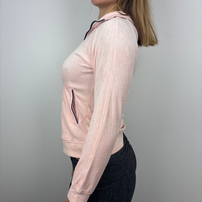 Pink Adidas Velour Zip-up