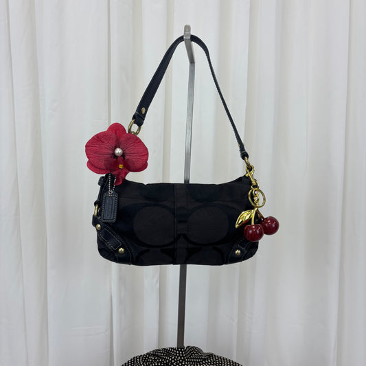 Coach Signature Mini Carly Black Bag