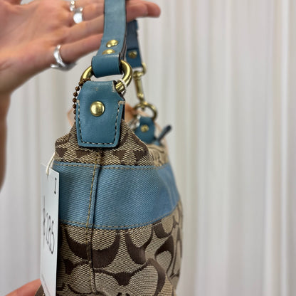 Coach Signature East West Blue Mini Bag