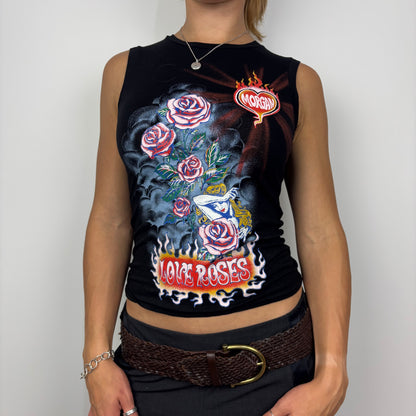 Morgan Love Roses Sleeveless Graphic