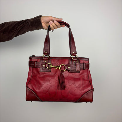 Coach Hampton Embossed Satchel Bag