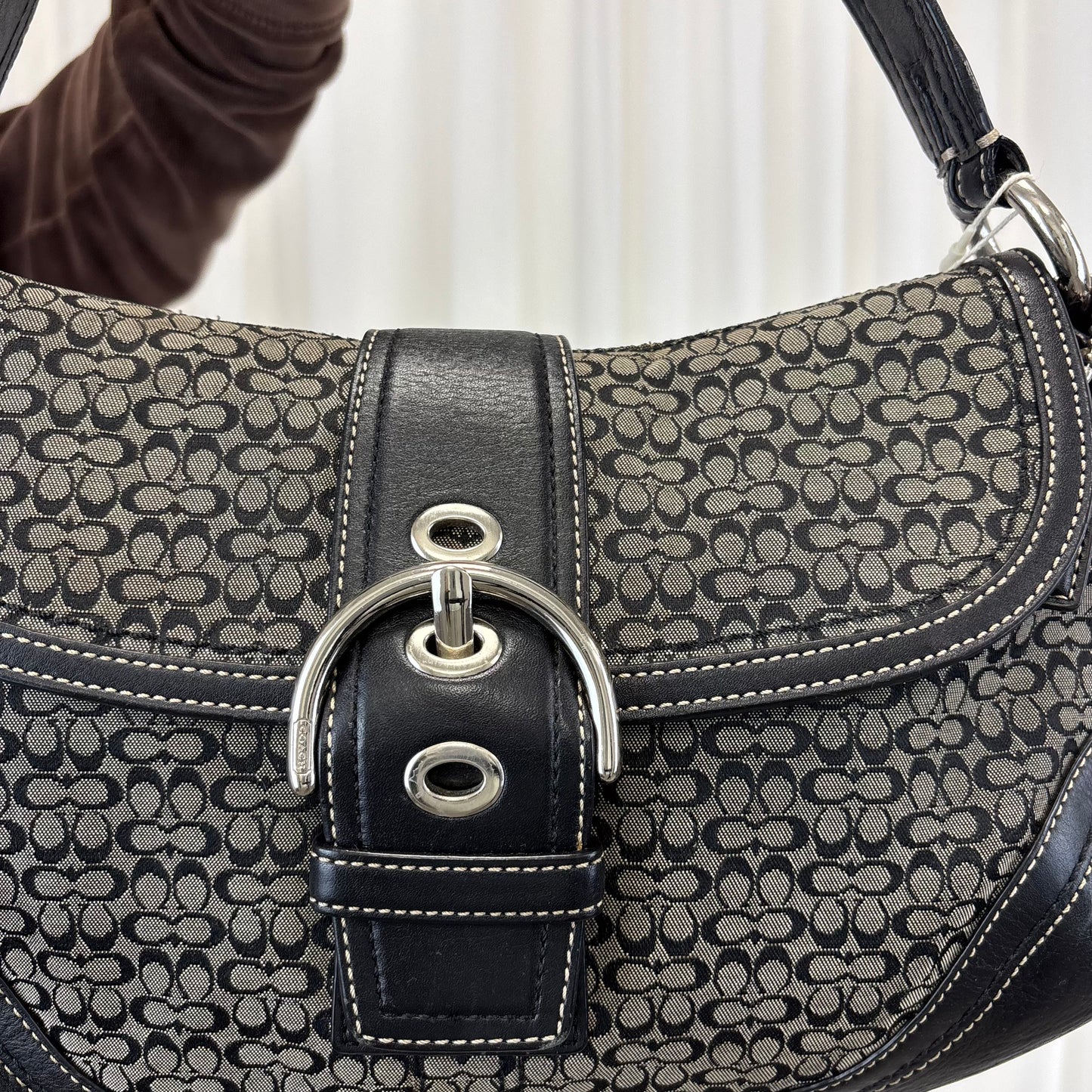 Coach Signature Medium Black Soho Bag