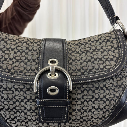 Coach Signature Medium Black Soho Bag