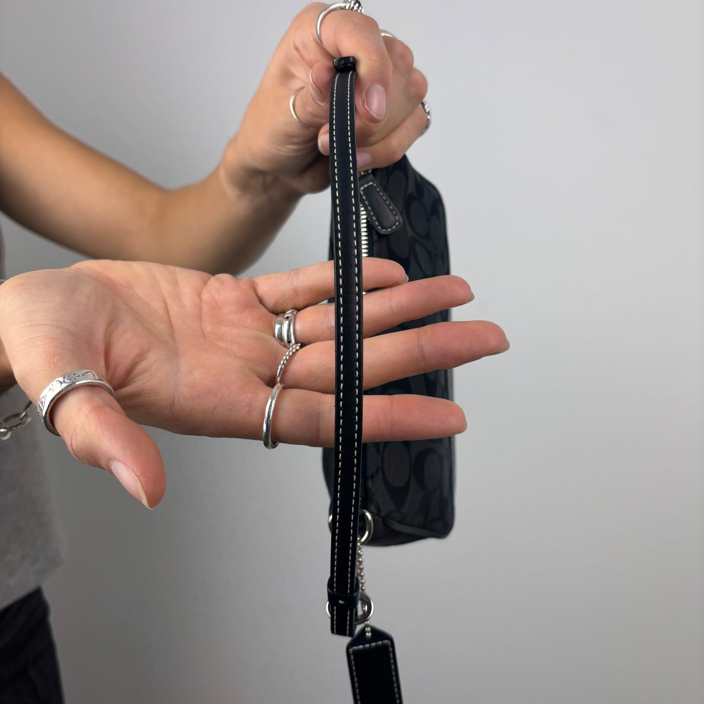 Coach Signature Black Demi Bag