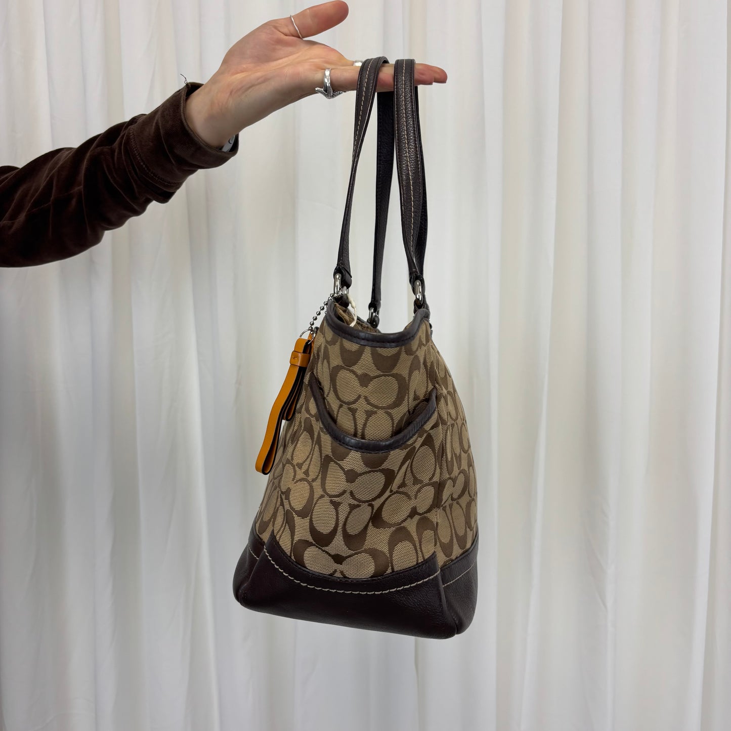 Coach Signature Carrie Brown Tote Bag
