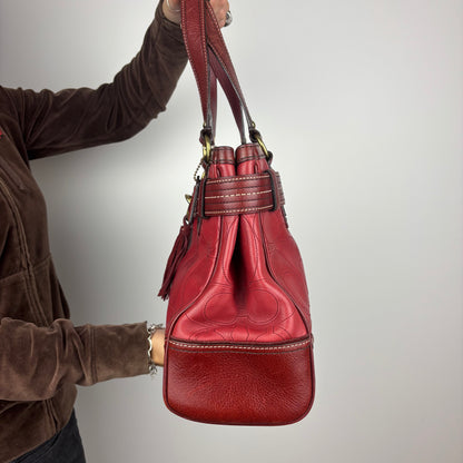 Coach Hampton Embossed Satchel Bag