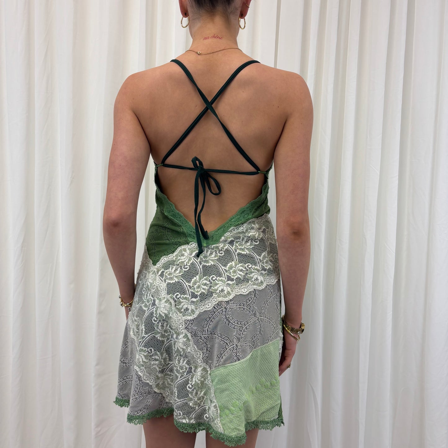 Insane Open Back Patchwork Dress