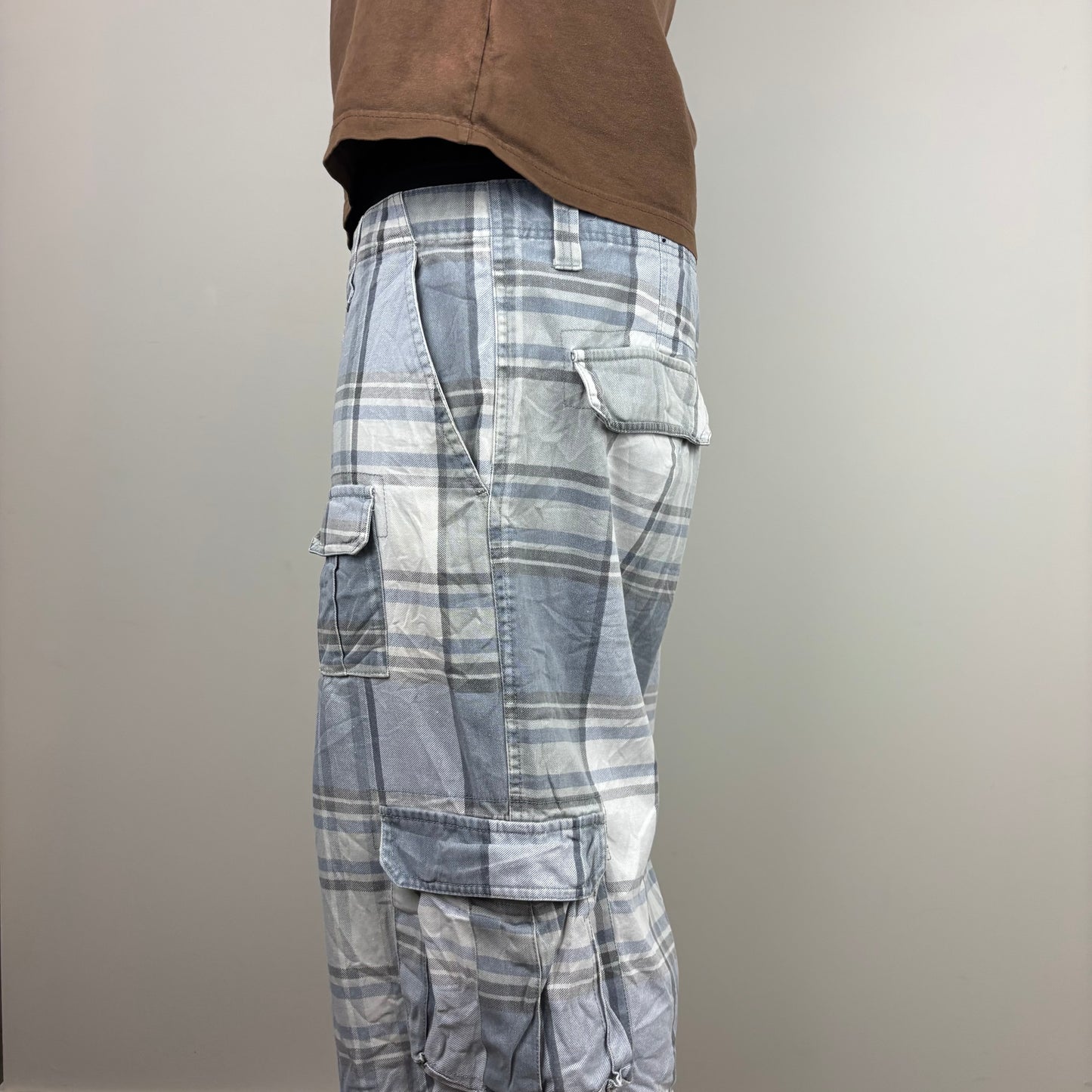 Crazy Southpole Cargo Plaid Shorts | Size 38