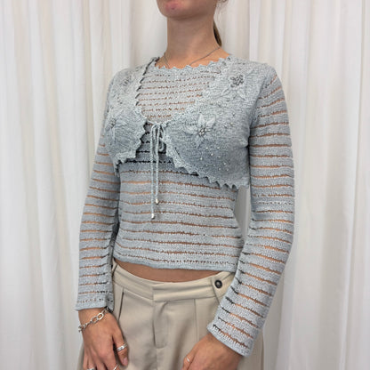 Italian Beaded Tie Top
